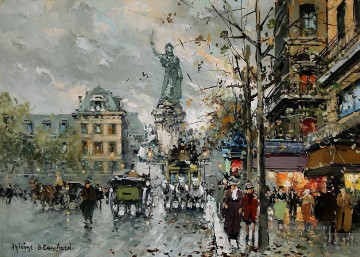 Werke von 350 berühmten Malern Werke - Antoine Blanchard Place de la République 4